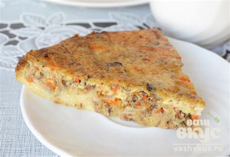 Заливной пирог с рыбной консервой (пошаговый фото рецепт) - ВашВкус