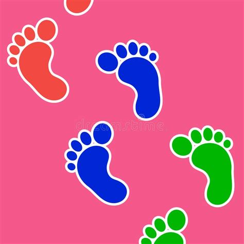 Colourful Footsteps Clipart