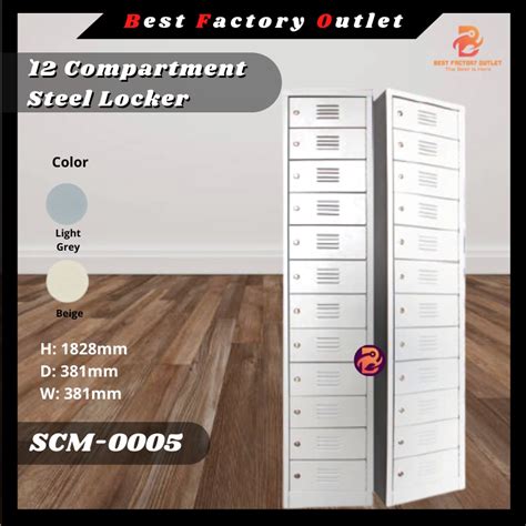 BFO SCM 0005 12 Metal Compartment Locker Cabinet Locker Besi Steel