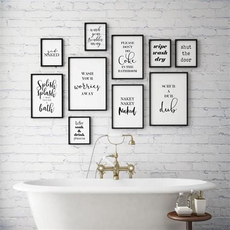 Bathroom Quotes Bathroom Prints Bathroom Wall Decor Etsy In 2021