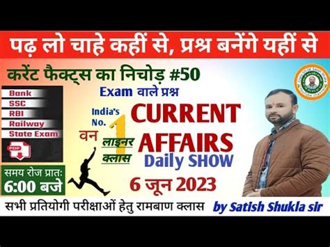 6 June 2023 Current Affairs Daily Current Affairs 50 Current