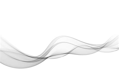 Premium Vector Gray Wavy Transparent Wave Flow On A White Background