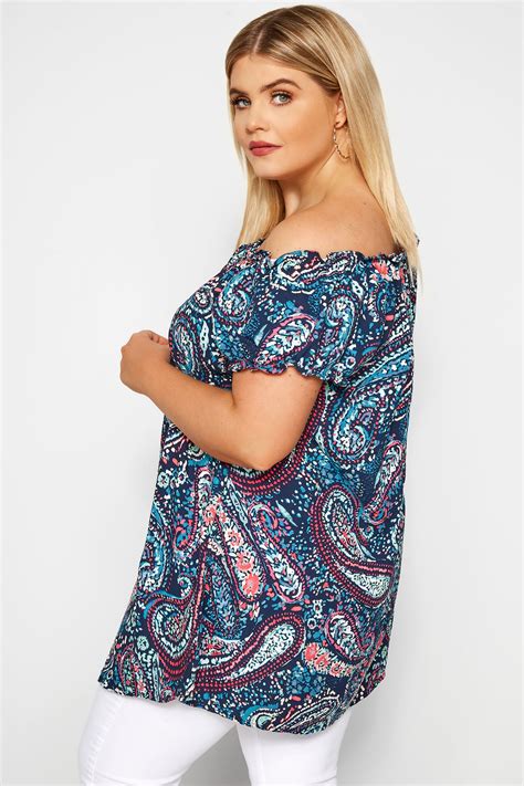 Blue Paisley Gypsy Top Sizes 16 36 Yours Clothing