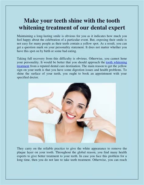 Ppt Make Your Teeth Shine With The Tooth Whitening Treatment Of Our