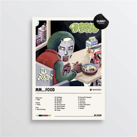 Mf Doom Mm Food Album Cover Poster Sunny Designs Posters