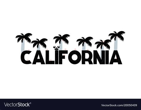 Banner with lettering california in scandinavian Vector Image