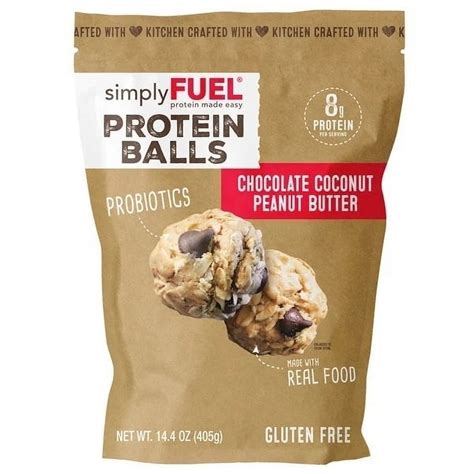 Simply Fuel Protein Balls Chocolate Coconut Peanut Butter Ounce