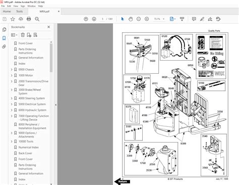 Bt Prime Mover Forklift Wrx30 Master Parts Manual Pdf Download