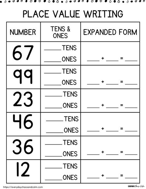 Free Printable Place Value Worksheets