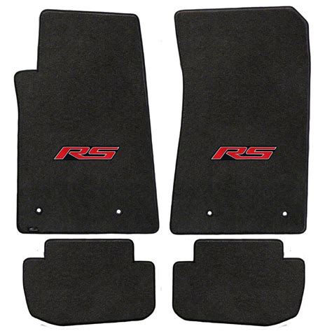 Lloyd Camaro Velourtex Front And Rear Floor Mats With Rs Logo Black