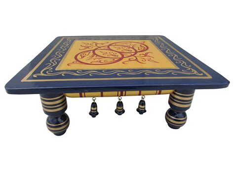 Hastakala Bazaar Chowki Bajot Wooden Chowki Pooja Item Gift Item