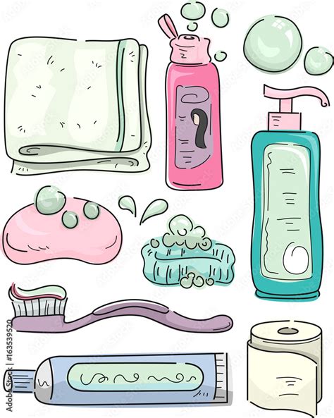 Toiletries Illustration Stock Vector Adobe Stock