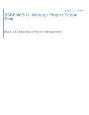 Bsbpmg Manage Project Scope Assignment Docx Yang Guan