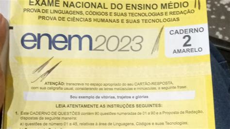 Gabarito Prova Amarela Enem Acesse A Corre O Do Modelo