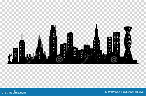 City Silhouette Modern Urban Landscape Cityscape Buildings Silhouette