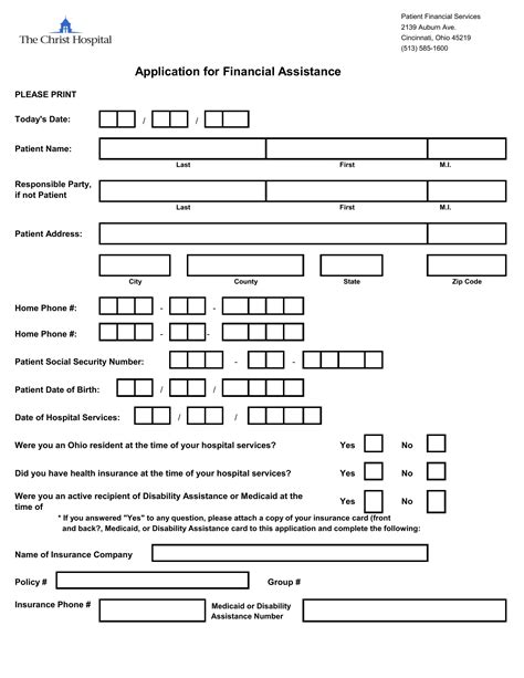 Application For Financial Assistance Pdf Form Formspal