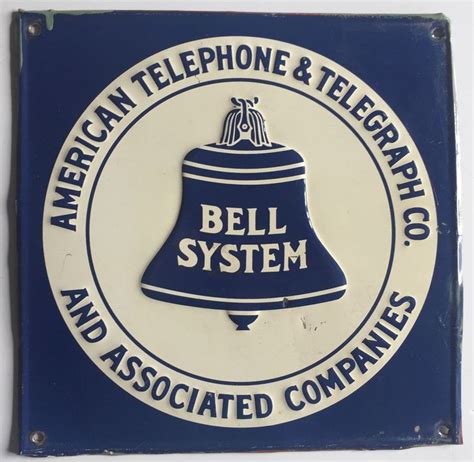 Original Vintage Bell System American Telephone And Telegraph Co Metal