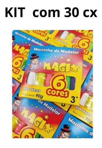 Kit Caixas De Massinha Modelar Escolar Cores Magix G