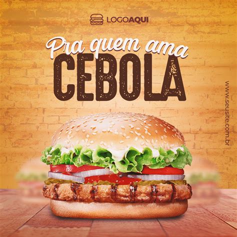 Social Media Post PSD Editável Hamburgueria Hambúguer Lanche Photoshop