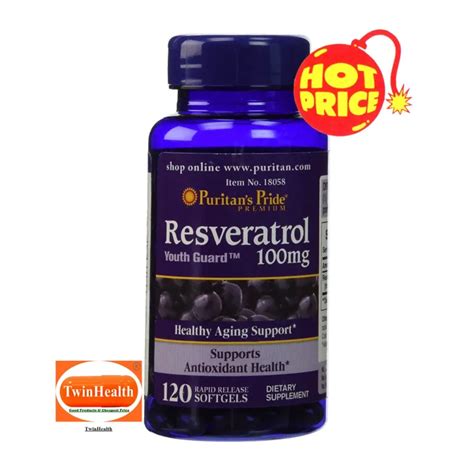 Puritan S Pride Resveratrol 100 Mg 120 Softgels Lazada Co Th