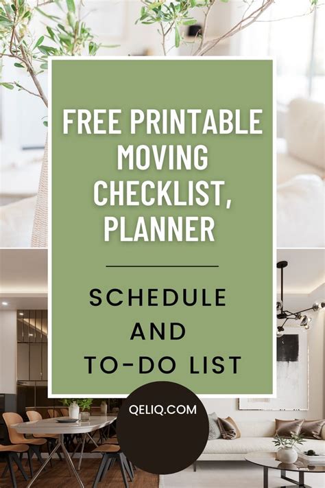 Free Printable Moving Checklist Planner Schedule And To Do List