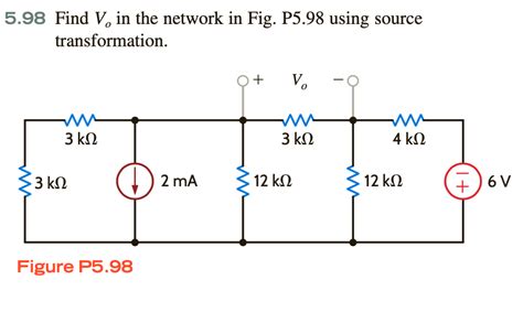 Solved 5 98 Find V In The Network In Fig P5 98 Using Chegg