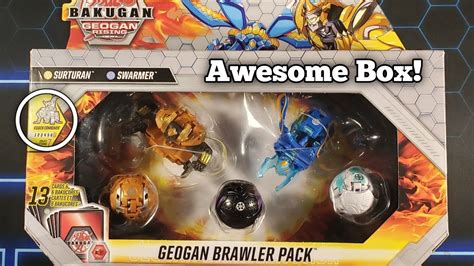 Bakugan Aurelus Surturan Aquos Swarmer Brawler Pack Opening Geogan