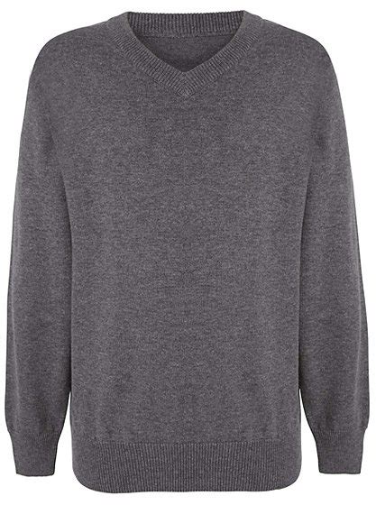 Grey School V Neck Jumper School George