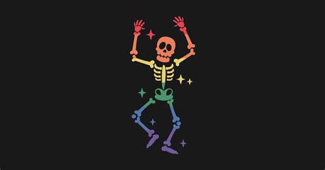 Lgbtqia Rainbow Skeleton Gay T Shirt Teepublic