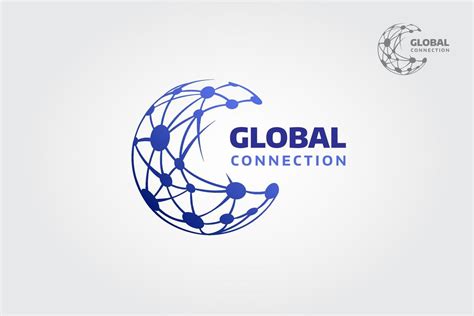 Global Connection Vector Logo Template Clean And Modern Connection