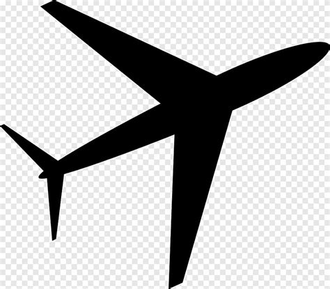 Airplane Aircraft Computer Icons Flight Airplane Angle Monochrome