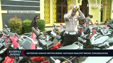 Antisipasi Konvoi Motor Bising Ratusan Knalpot Brong Dimusnahkan