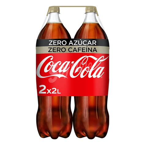 Coca Cola Refresco de cola zero azúcares y zero cafeína Pack 2 botella