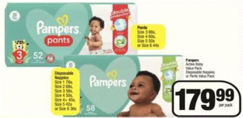 Pampers Active Baby Disposable Nappies Or Pants Value Pack Offer At Spar