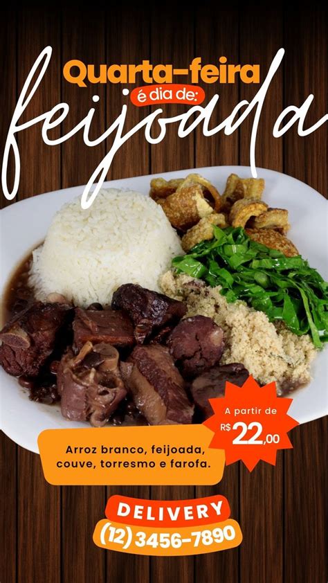 Story Instagram Dia De Feijoada Simples Laranja Templates By Canva