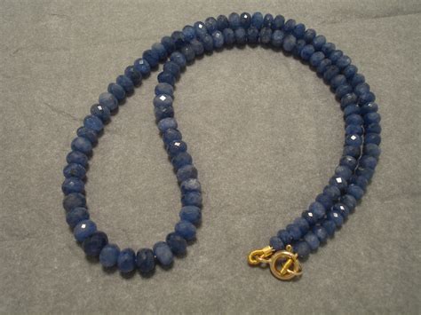 Natural Facetted Sapphire Bead Necklace Christopher William Sydney Australia Antique Ruby