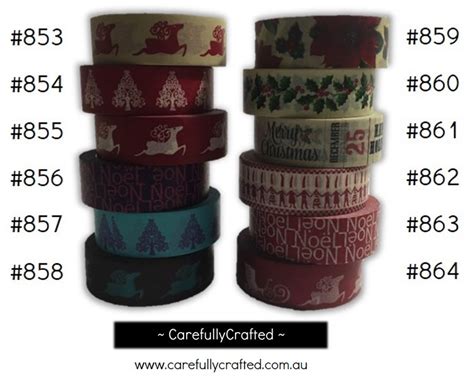 Washi Tape Christmas 15mm X 10 Metres High Quality Masking Tape