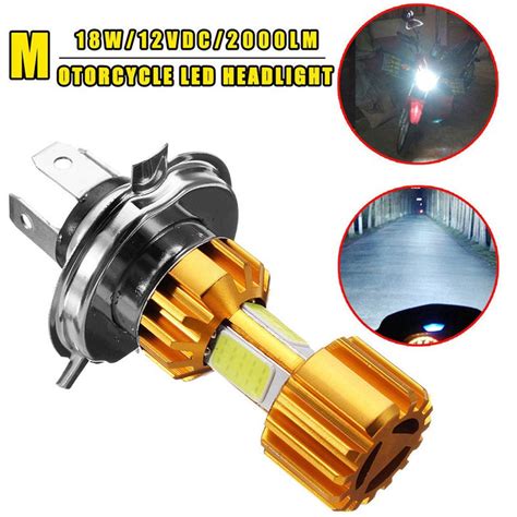 H Farol Para Motocicleta Feixe De Luz Branca L Mpada K Led W