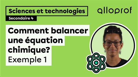 Comment balancer une équation chimique Exemple 1 Sciences et