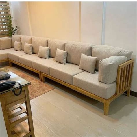 6 Seater Wooden Corner L Shape Sofa Set At Rs 59000 Set In Saharanpur