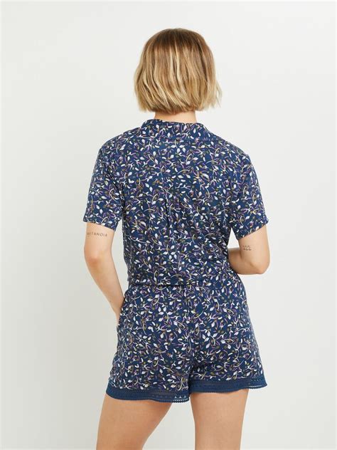 Short Camille Rougegorge Lingerie Bleu Multicolore Kiabi