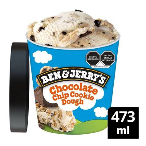 Helado De Crema De Leche Ben And Jerry´s Chocolate Chip Cookie Dough 473 Ml Walmart