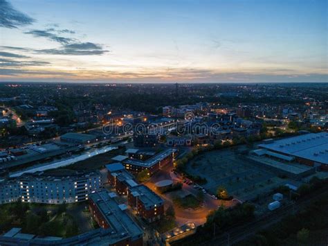 High Angle of Colchester Hythe with Beautiful Buildings in the Evening ...