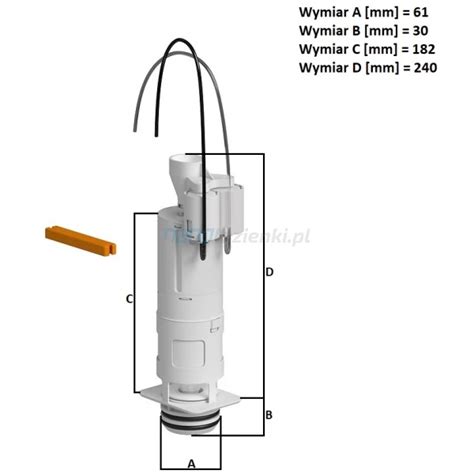 Cersanit AQUA 5 7 9 K99 0266 Pneumatyczny zawór spustowy do stelaża