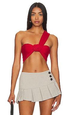 Lovers And Friends Wenda Rosette Crop Top In Summer Red REVOLVE