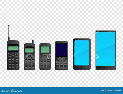 Smartphone Do Telefone Celular Da Evolução Ilustração do Vetor