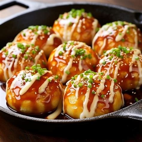 Takoyaki Japones Octopus Ball Snack Delight Foto Premium