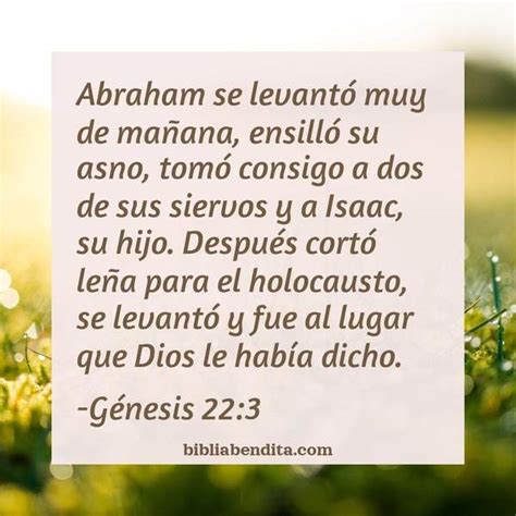 Explicación Génesis 223 Abraham Se Levantó Muy De Mañana Ensilló Su