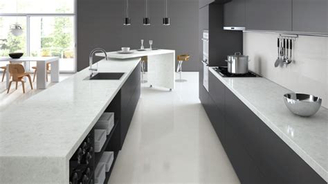 Organic White Caesarstone Quartz C4600 Kitchen Design Software