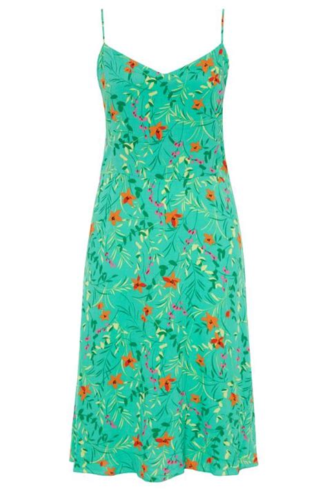 Green Floral Print Sundress Long Tall Sally